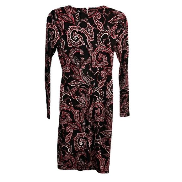 Thalia Sodi Black With Pink Floral Paisely Design Dress XS - Picture 2 of 5